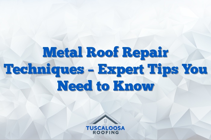 Metal Roof Repair Techniques – Expert Tips You Need to Know